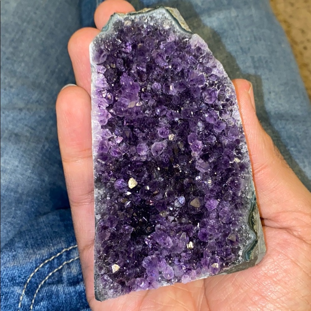 Amethyst cluster crystal